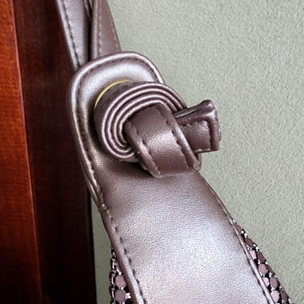 Paradox Bronze Metallic Hobo Shoulder Bag - Picture 4 of 11
